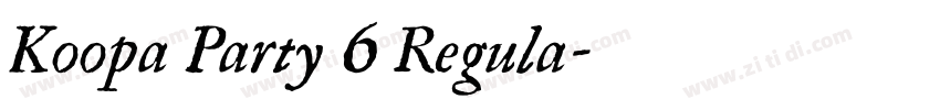 Koopa Party 6 Regula字体转换